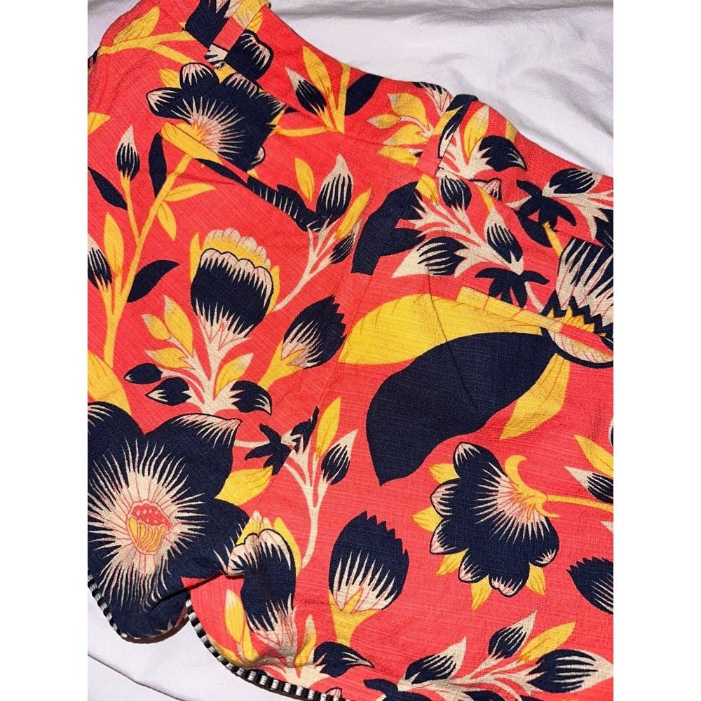 Z2 J Crew Shorts Size 2 Women's Floral Poppy Black Neon Summer Beach - Picture 7 of 7